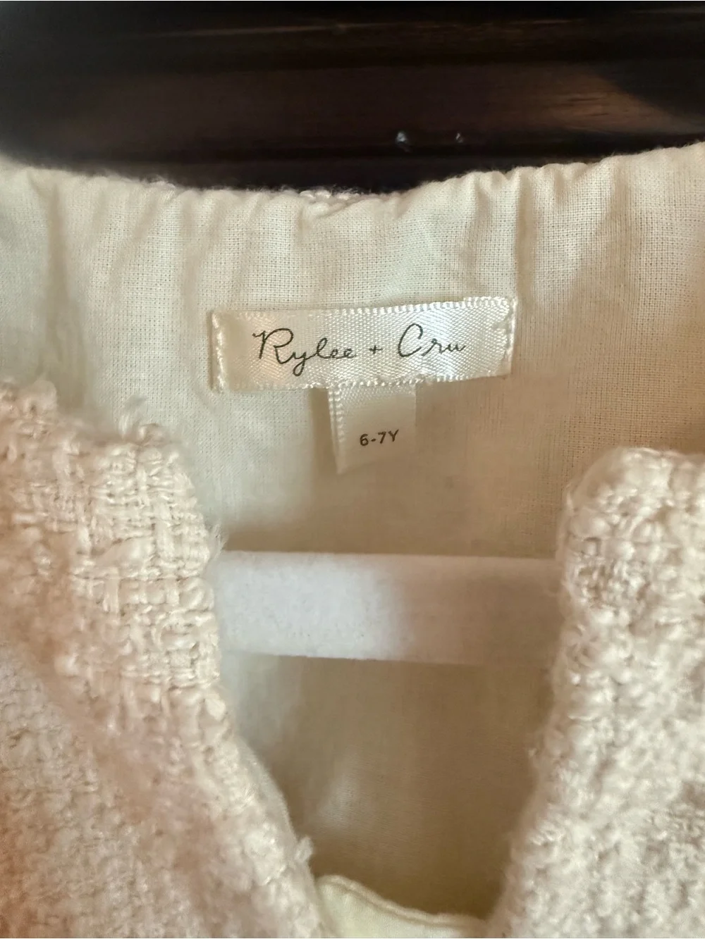 Rylee + Cru Cream tweed textured two-Piece Set
